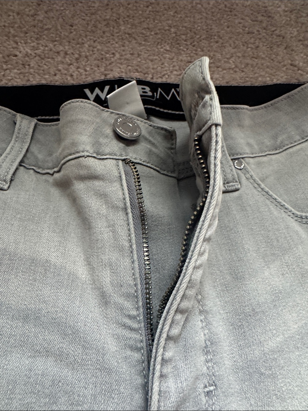White House Black Market Black and Light Gray Jeans with WHBM Label - Picture 5 of 6